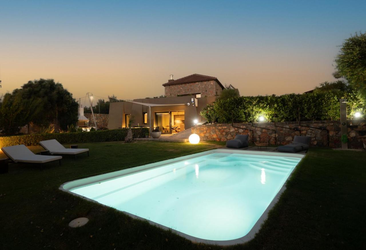Lithari Luxury Villa With Private Pool, Your Perfect Retreat, Crete Agios Nikolaos Exteriör bild