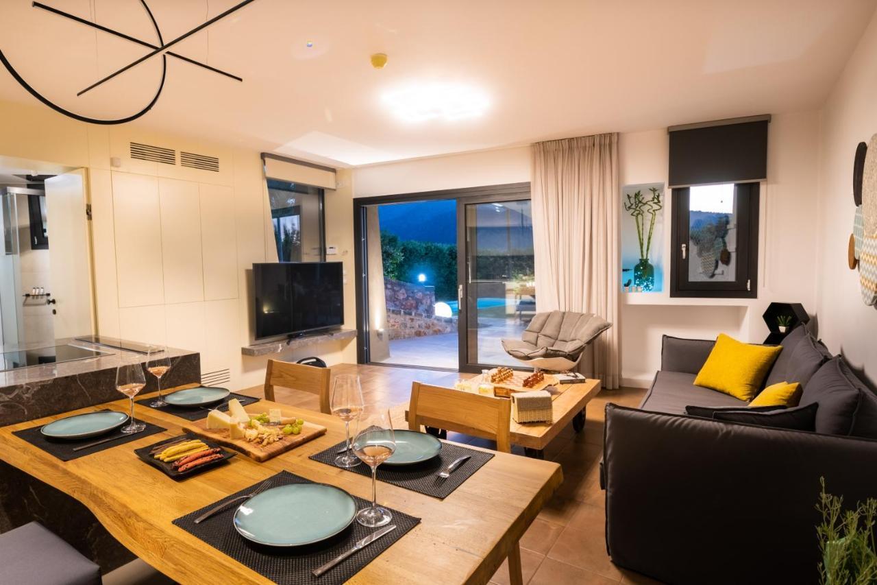 Lithari Luxury Villa With Private Pool, Your Perfect Retreat, Crete Agios Nikolaos Exteriör bild